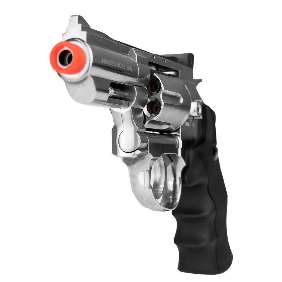 Revolver 38 De Pressão Gas Co2 6 Tiros 4 Oxidado Rossi Full Metal M701  4,5mm 