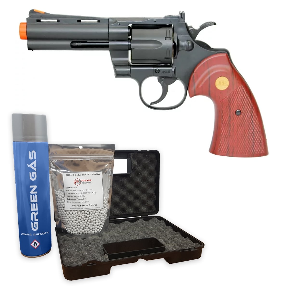 Revólver Airsoft Colt Python 357 4” UHC UG138B 6mm Kit | Prime Guns