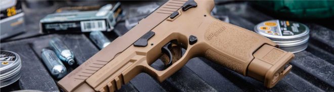 Pistola Sig Sauer P320 M17 TAN Co2 Chumbinho 4,5mm