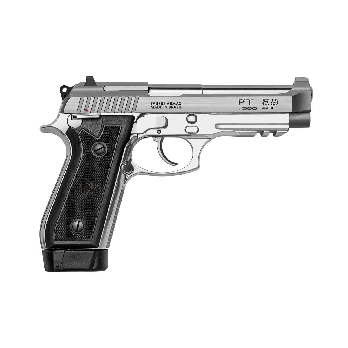 Pistola Taurus 59S Calibre .380 ACP Inox Fosco