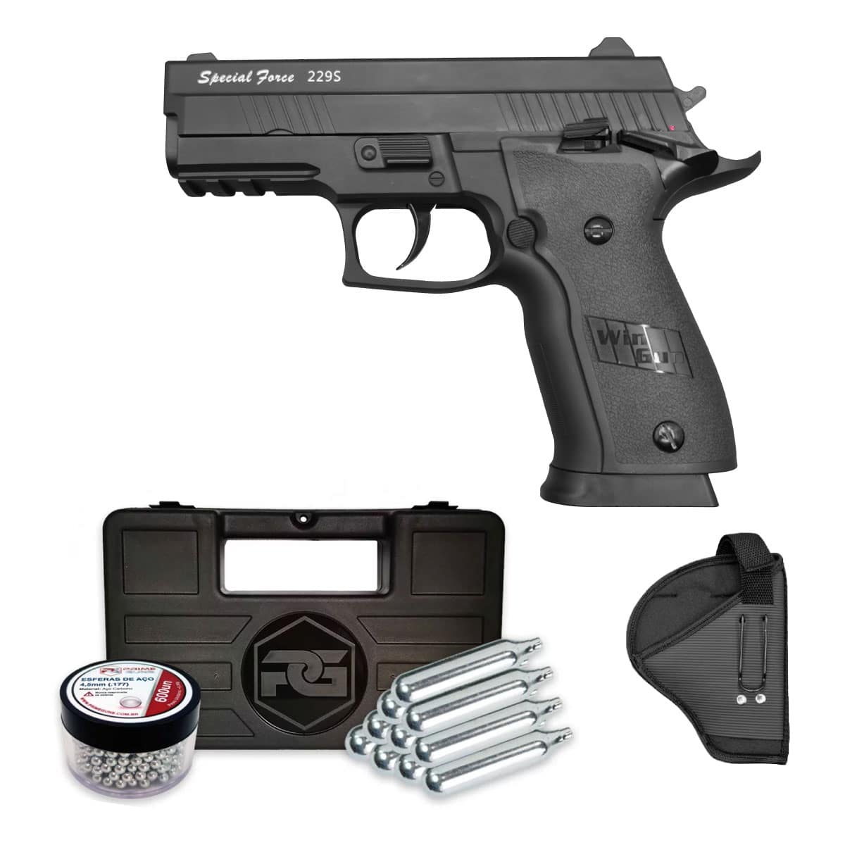 Saigo defense Pistola Airsoft 226 Full Metal Negro