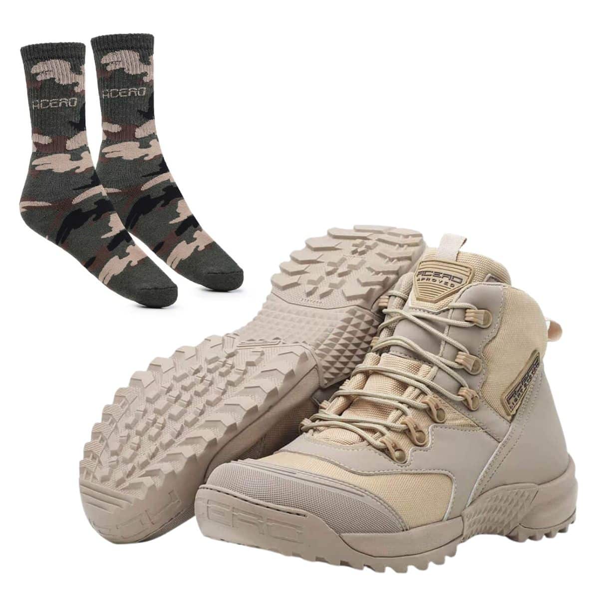 Bota Coturno Militar Acero One Mid Desert Prime Guns