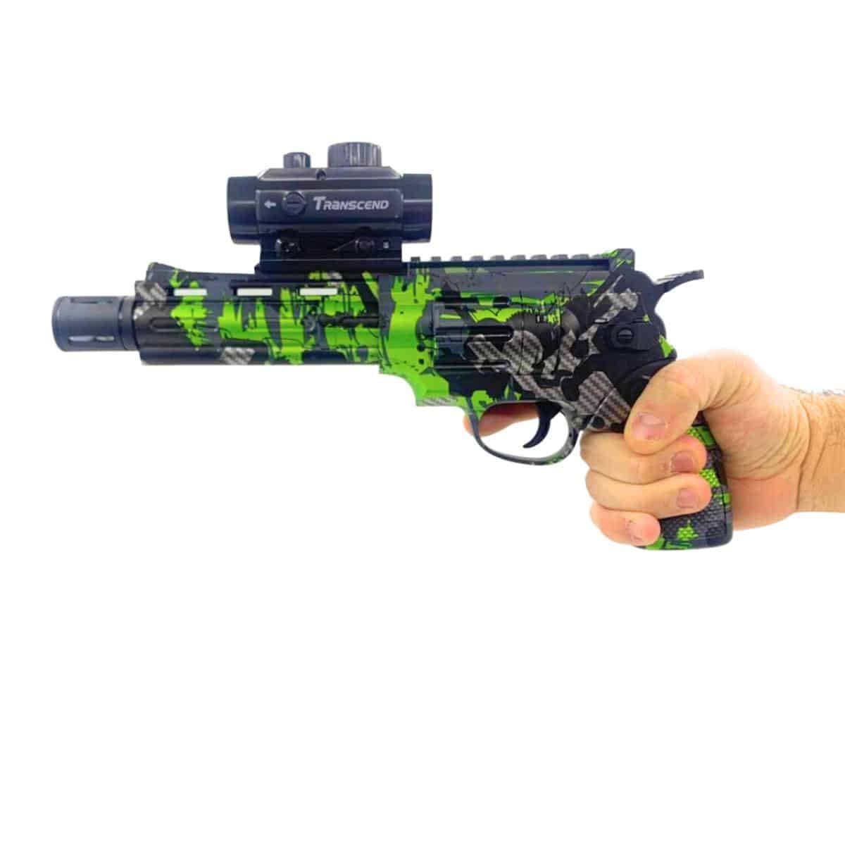 brinquedo Arminha Pistola Bolinha De Gel e Nerf 2 Em 1 com 600