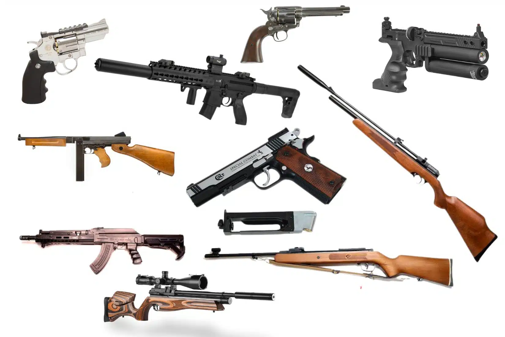 tipos de airguns arma de pressao